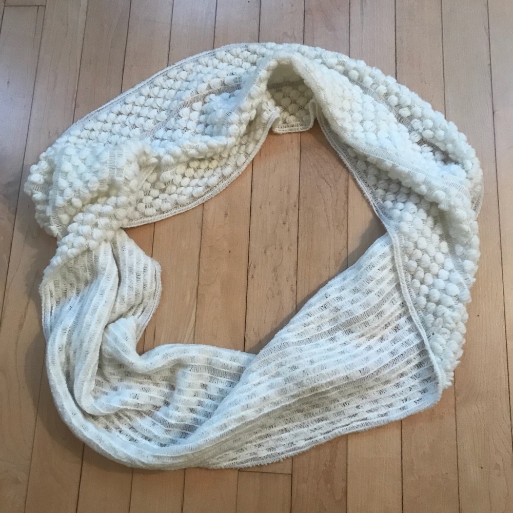 Cozy Cream Knit Infinity Scarf